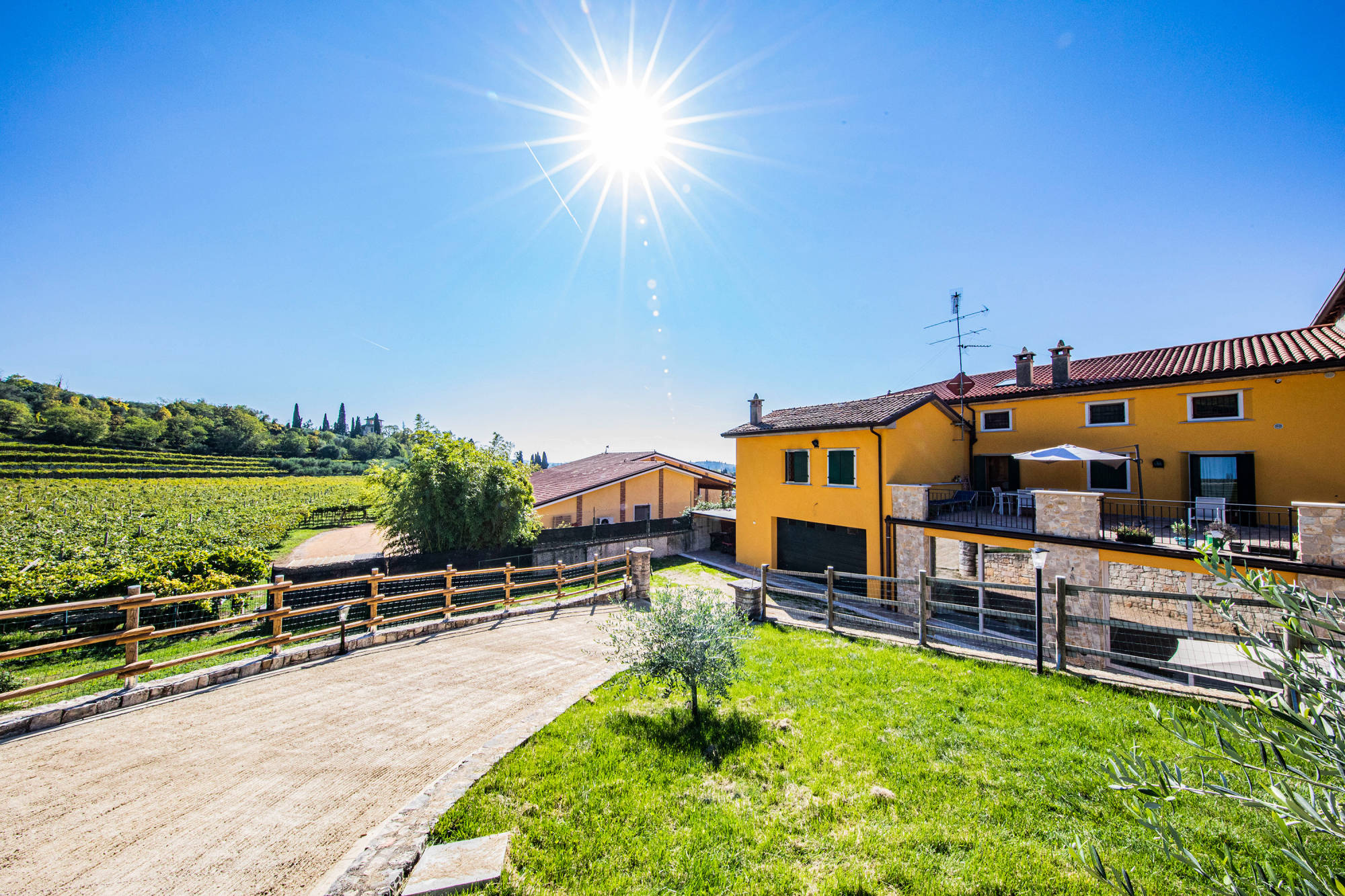 The entrance pathway.